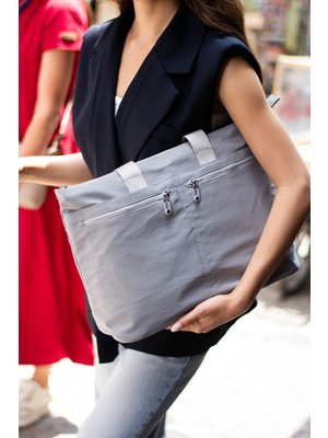 Çanta Trend Sanmorris Kadın 6 Gözlü Kullanışlı Suya Dayanıklı Paraşüt Kumaş Büyük Boy El ve Omuz Çantası