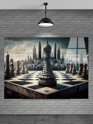 Marsilyan Satranç Taşı Cam Tablo Ev Dekorasyon,balkon Dekorasyonu,dekoratif,duvar Tablo,mutfak Tablo