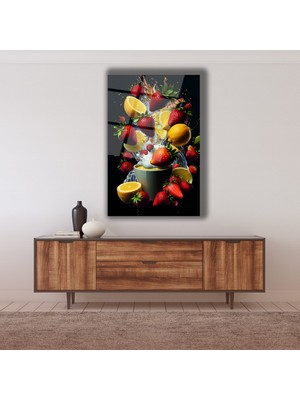 Marsilyan Yakın Çekim Leopar Cam Tablo