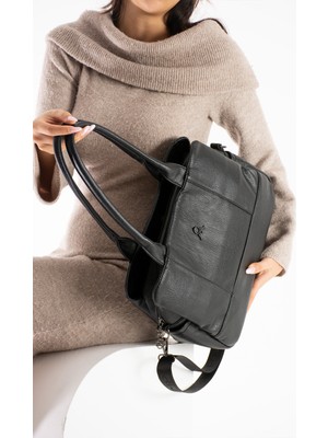 Çanta Trend Mega Büyük Boy Yumuşak Suni Deri Kadın Kol Çanta - Omuz Çanta - El Çanta