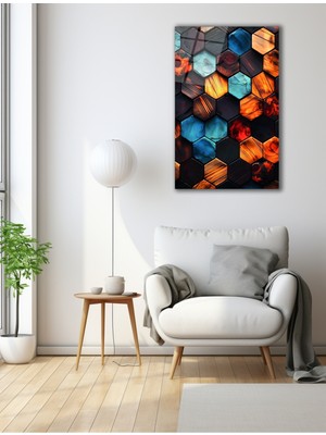 Marsilyan Avlanan Kartal Cam Tablo