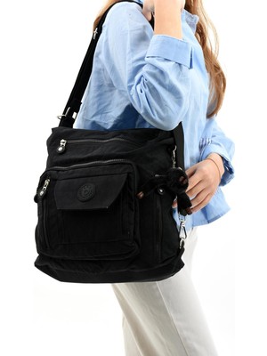 Çanta Trend Ultra Hafif Hem Sırt Hem Omuz Kadın Çantası Siyah (Model: 571-5B)