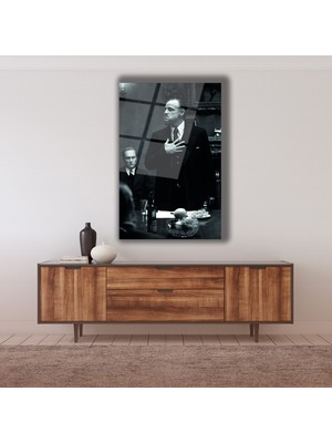 Marsilyan Vito Corleone The Godfather Cam Tablo