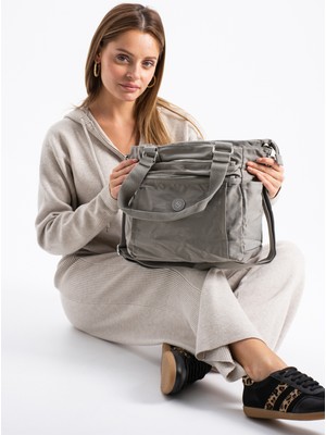 Çanta Trend Kadın Büyük Boy 4 Bölmeli Suya Dayanıklı Paraşüt Kumaş Çapraz ve Omuz Askılı Çanta