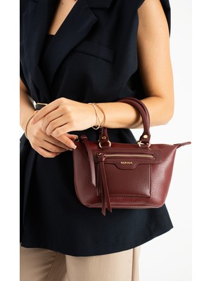 Çanta Trend Bordo Kadın El ve Omuz Çantası