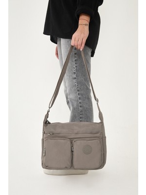 Çanta Trend Sanmorris Kadın Suya Dayanıklı Paraşüt Kumaş Çok Gözlü Ayarlanabilir Koyu Çapraz Askılı Omuz Çantası