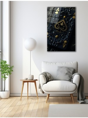 Modern Iskambil Kağıdı Cam Tablo