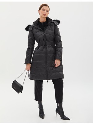 Kayra Çıkarılabilir Kapüşonlu Kaz Tüyü Mont 27002