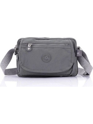 Çanta Trend Kadın Kapaklı  8 Gözlü Su Geçirmez Kumaş Omuz Çantası