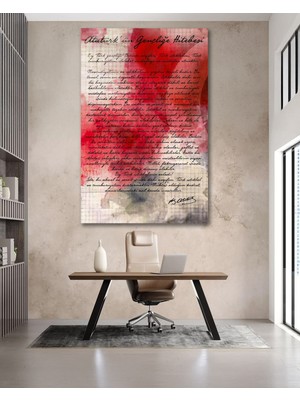 Atatürk'ün Gençliğe Hitabesi Cam Tablo