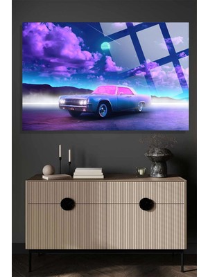 Marsilyan Retro Araba 4mm Lüks Kırılmaz Temperli Yüksek Çözünürlüklü Cam Tablo