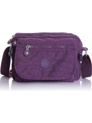 Çanta Trend Kadın Kapaklı  8 Gözlü Su Geçirmez Kumaş Omuz Çantası