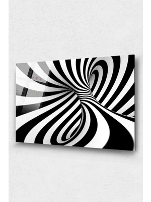 Eğriler Cam Tablo, Soyut Tablo, 3 Boyutlu Tablo,duvar Dekor, Büyük Tablo, Cam Duvar Tablo