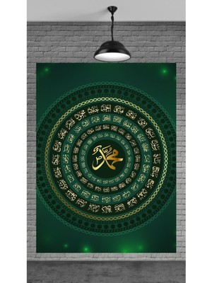Marsilyan Allah'ın 99 Ismi Cam Tablo Ev Dekorasyon,balkon Dekorasyonu,dekoratif,duvar Tablo,mutfak Tablo,