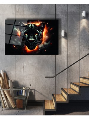 Marsilyan Siyah Jaguar Cam Tablo