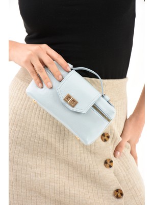 Çanta Trend Isabella Model Bebe Mavisi Kadın El ve Omuz Çantası