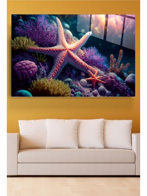 Marsilyan Deniz Yıldızı Cam Tablo, Dekoratif Cam Tablo