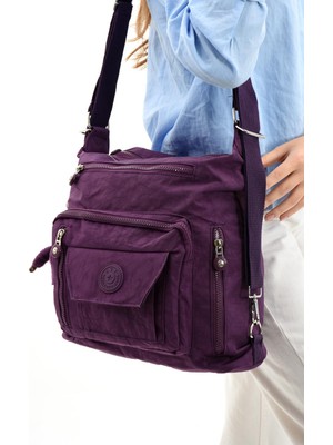 Çanta Trend Ultra Hafif Hem Sırt Hem Omuz Kadın Çantası Mor (Model: 571-5B)