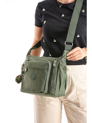 Çanta Trend Çapraz Askılı Ultra Hafif Çok Cepli Omuz Çantası Yeşil (Model: 571-6M)