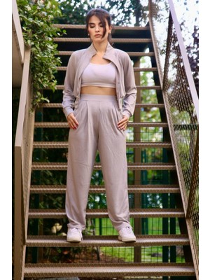 LaSunza Rahat Yanlar Pileli Kaliteli Modal Takım