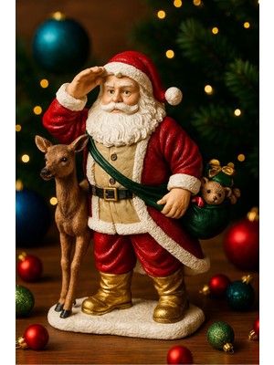 Empressco El Yapımı Noel Baba Biblosu, Kırmızı, 18X32 Cm, Sıcak ve Şık Dekorasyon.