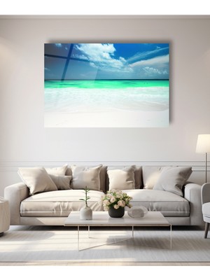 Marsilyan Çarpışan Satranç Taşları Cam Tablo