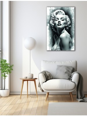 Marsilyan Ay'dan Uçan Hava Balonu Cam Tablo