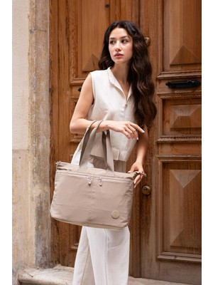 Çanta Trend Sanmorris Kadın 6 Gözlü Kullanışlı Suya Dayanıklı Paraşüt Kumaş Büyük Boy El ve Omuz Çantası