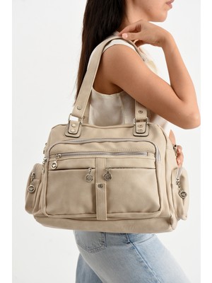 Çanta Trend Lizbon/yumuşak Deri Çok Bölmeli Kadın Omuz Çantası