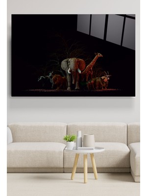 Marsilyan Hayvanlar Cam Tablo, Dekoratif Cam Tablo