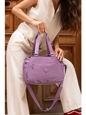 Çanta Trend Sanmorris Kadın 5 Gözlü Suya Dayanıklı Paraşüt Kumaş Ayarlanabilir Çapraz Askılı El ve Omuz Çantası