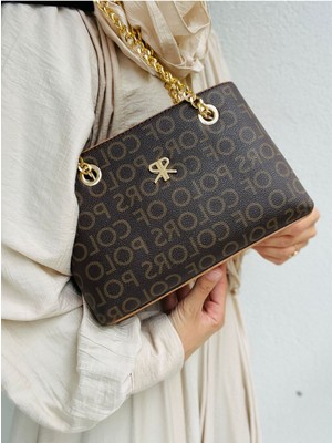 Çanta Trend Polo Of Colors Zincir Askı Detaylı, Ayarlanabilir Uzun Askılı, 4 Gözlü  Kadın Omuz Çantası