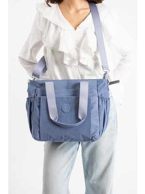 Çanta Trend Kadın Büyük Boy 4 Bölmeli Suya Dayanıklı Paraşüt Kumaş Çapraz ve Omuz Askılı Çanta
