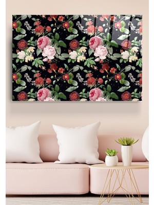 Marsilyan Güller Cam Tablo, Dekoratif Cam Tablo