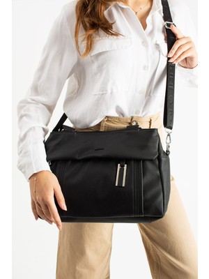 Çanta Trend Mega Polo Kadın Yumuşak Suni Deri El ve Ayarlanabilir Uzun Omuz Askılı Çanta