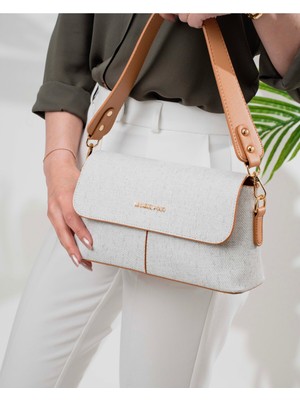 Çanta Trend Kapak Detaylı Fermuarlı Kadın El Kol Çapraz Çantası