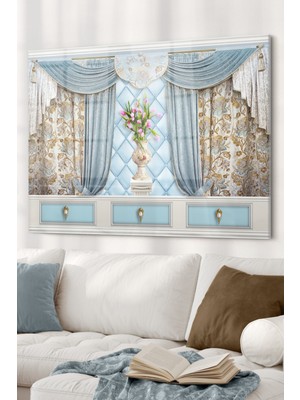 Marsilyan Pembe Laleler 3D | Çiçek Temalı Cam Tablo | 50X70 cm