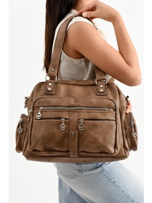 Çanta Trend Lizbon/yumuşak Deri Çok Bölmeli Kadın Omuz Çantası