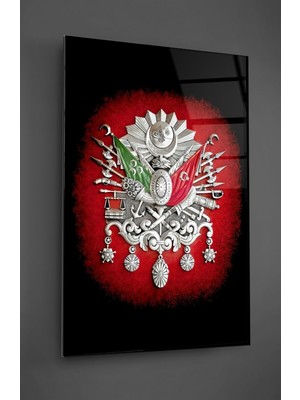 Marsilyan Osmanlı Arması Cam Tablo