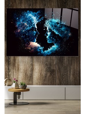 Marsilyan Astrolojik Sembol Cam Tablo, Dekoratif Cam Tablo