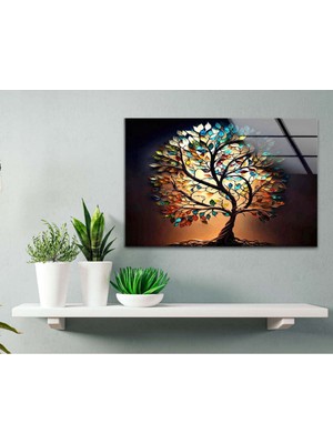 Marsilyan Hayat Ağacı Temperli Cam Duvar Tablosu