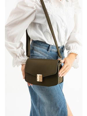 Çanta Trend *** Süet Haki Kadın El ve Omuz Çantası