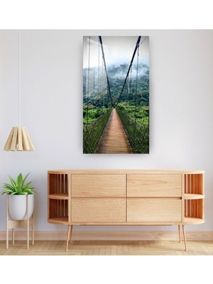 Marsilyan Uzun Köprü Cam Tablo, Doğa Tabloları, Köprü Tabloları, Duvar Dekor, Büyük Tablo, Cam Duvar Tablo