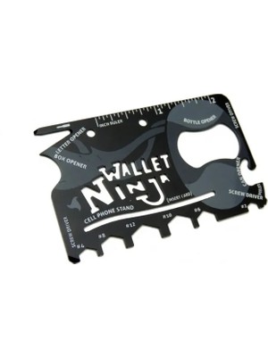 Toptan Bulurum Ninja Wallet Survival Acil Durum Kiti / Kartı - 18 in 1