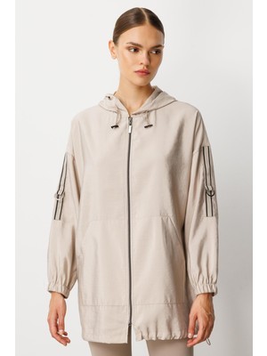 Micca Poly Cupra Spor Ara Boy Basen Örten Baharlık Trench / Kap-Taş