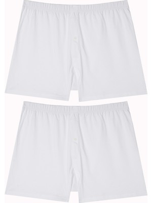 Eros Büyük Beden Düğmeli Doğal Pamuklu Azo Test Onaylı Compact 2li Erkek Boxer