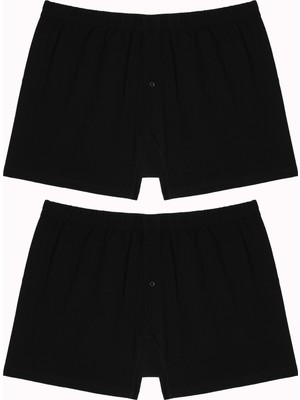 Eros Büyük Beden Düğmeli Doğal Pamuklu Azo Test Onaylı Compact 2li Erkek Boxer