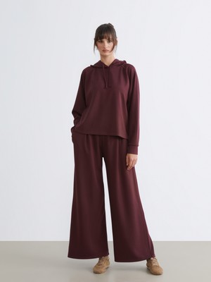 Soulife Beli Lastikli Geniş Paça Kadın Eşofman Altı