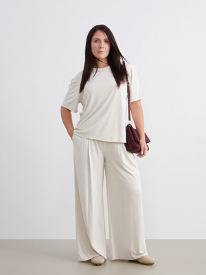 Soulife Büyük Beden Modal Karışımlı Kadın Eşofman Altı