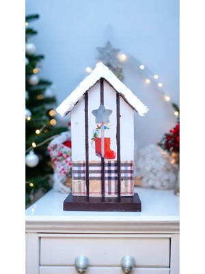 Empressco El Yapımı Kırmızı Noel Baba Duvar Süsü, Neşeli Yılbaşı Dekorasyonu